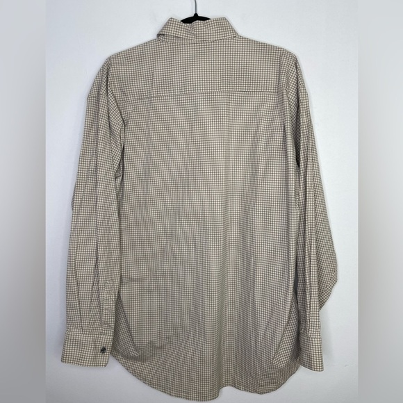 Cacharel designer plaid grid neutral buttons shirt - Picture 8 of 8